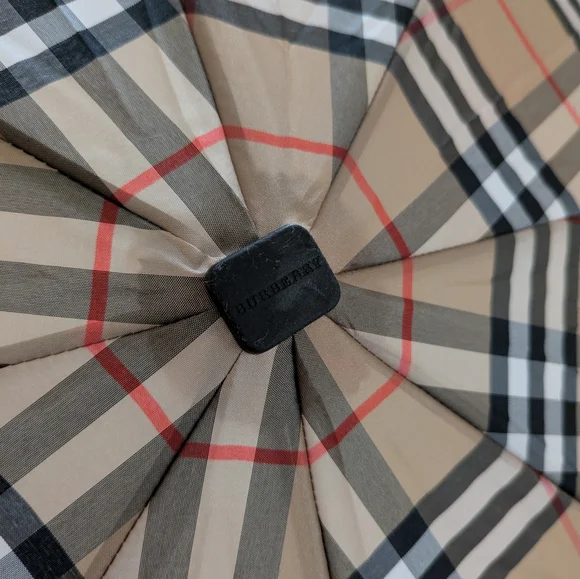 Burberry Vintage Travel Folding Umbrella - Picture 10 of 14